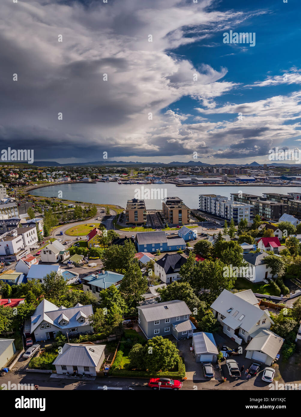 Hafnarfjordur, suburb of Reykjavik, Iceland Stock Photo