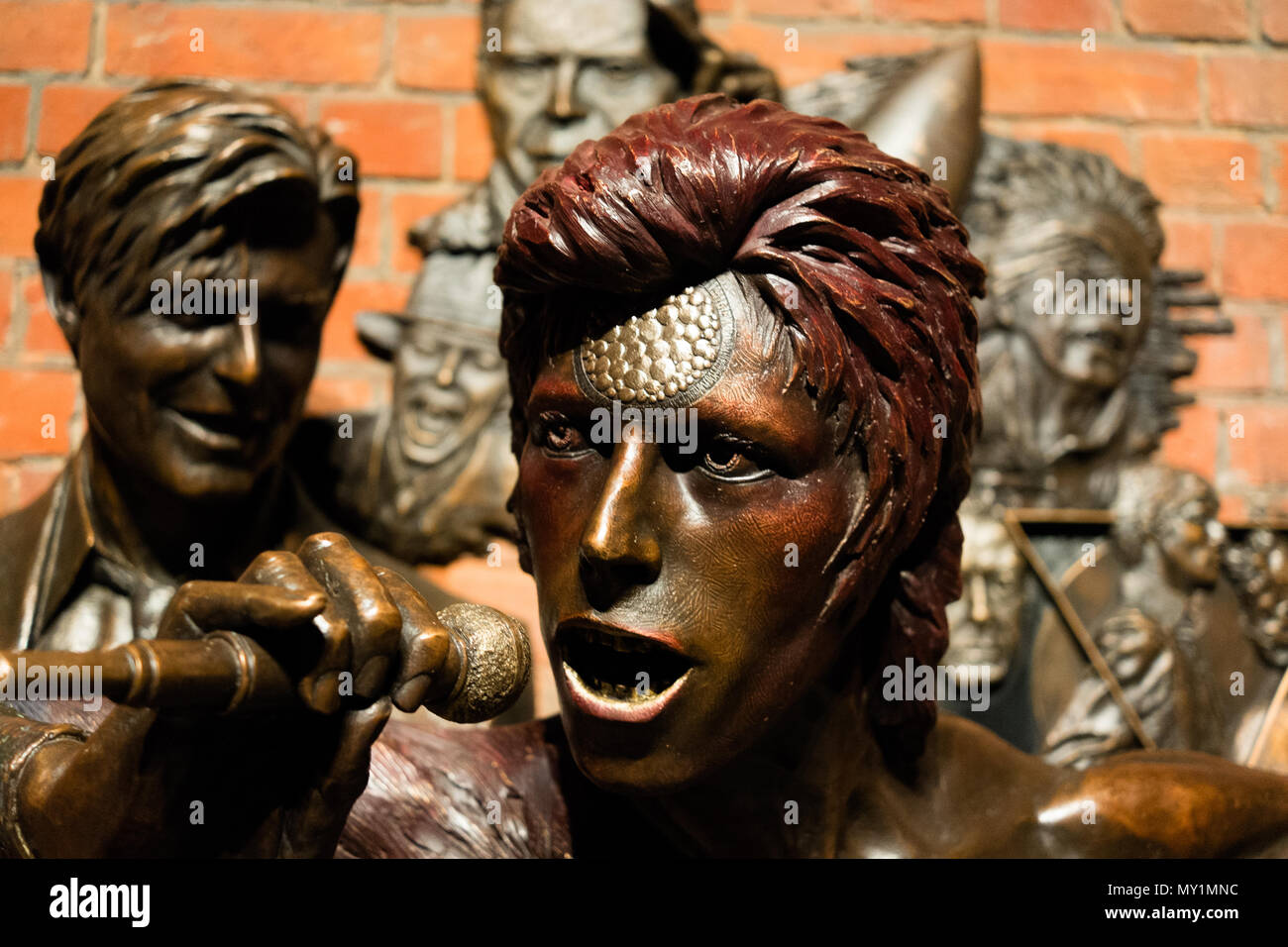 Earthly Messenger statue, David Bowie Tribute Aylesbury Stock Photo