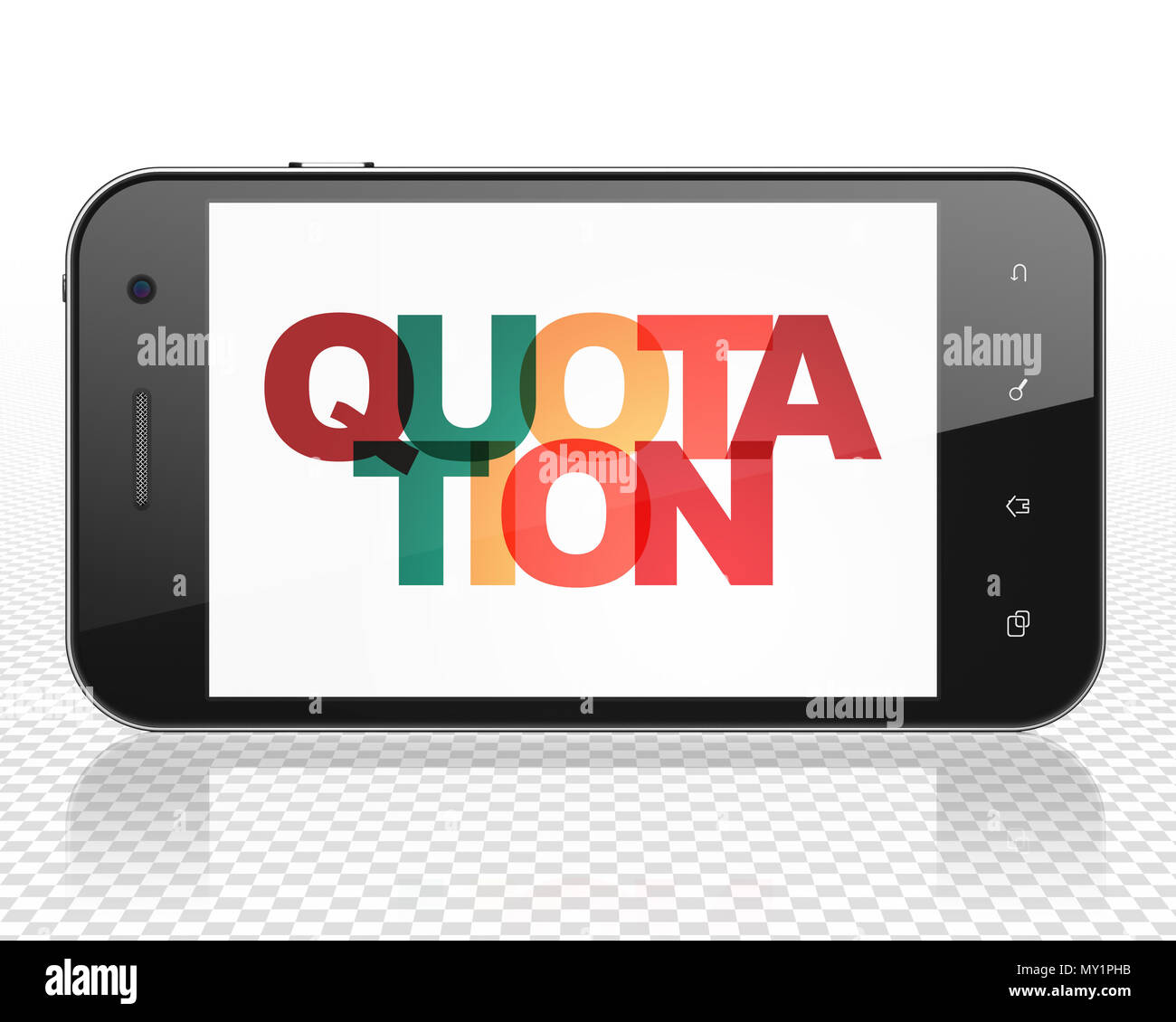 Money concept: Smartphone with Quotation on display Stock Photo - Alamy
