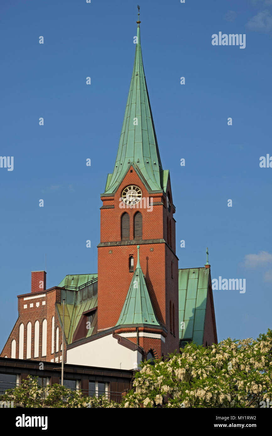 Gustav Adolf Swedish Church Neustadt Hamburg Germany Stock Photo