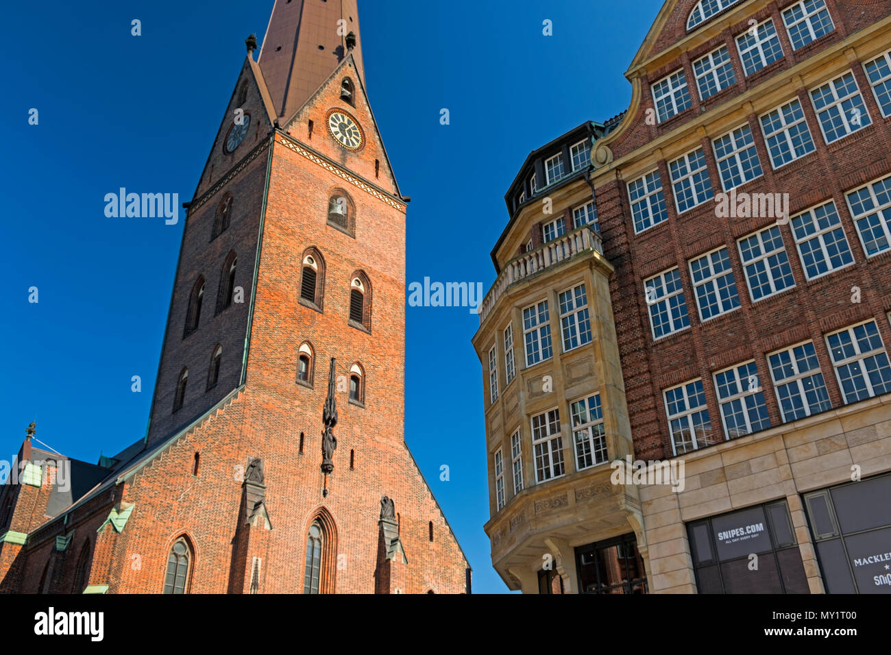 St Petri Church Old Town Hamburg Germany Stock Photo