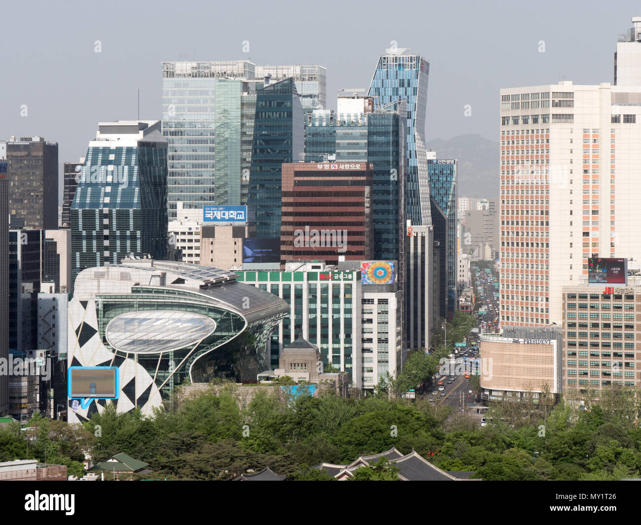 View of Seoul, the capital of south korea Stock Photo