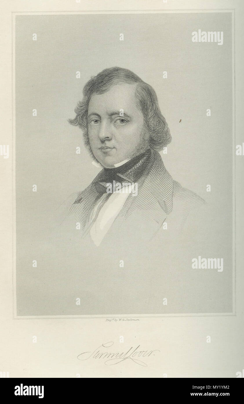 . English: Samuel Lover . circa 1858. W.G. Jackman (engraver) 472 Samuel lover Stock Photo
