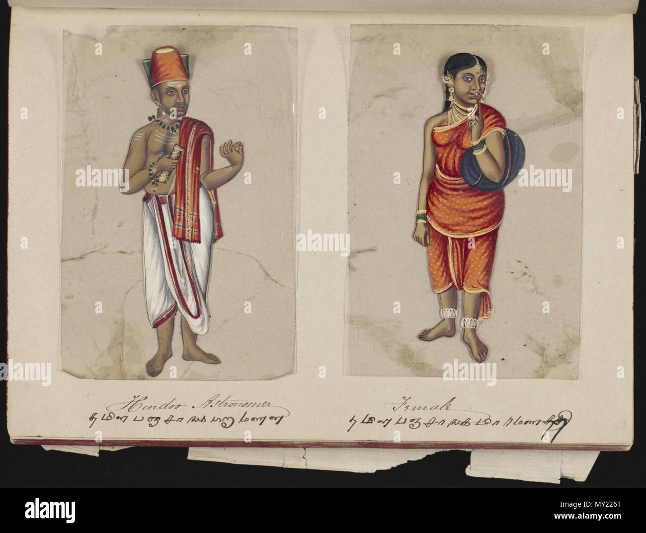 . A page from the manuscript Seventytwo Specimens of Castes in India