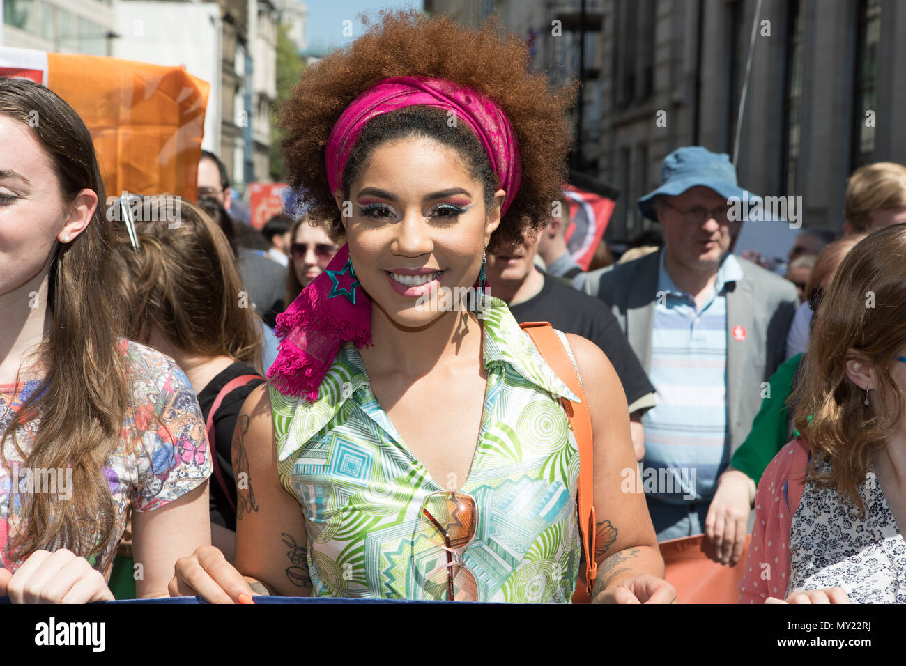 Joy Villa attends the March For Life UK  Featuring: Joy Villa Where: London, United Kingdom When: 05 May 2018 Credit: Phil Lewis/WENN.com Stock Photo