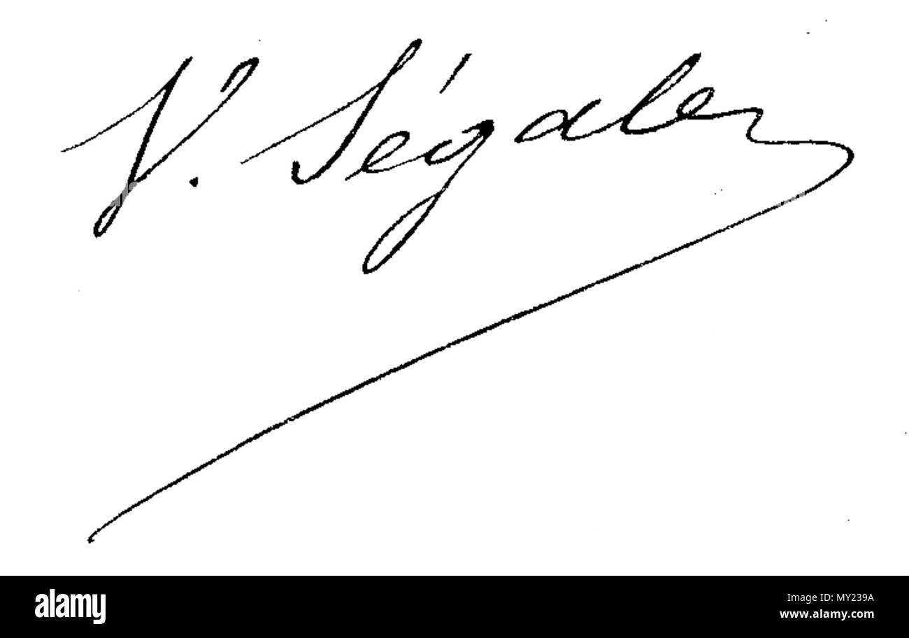 Français : Signature de Victor Segalen au bas d'une lettre le 4 juillet  1896 . 4 July 1896. Victor Segalen 488 Signature Victor Segalen Stock Photo  - Alamy