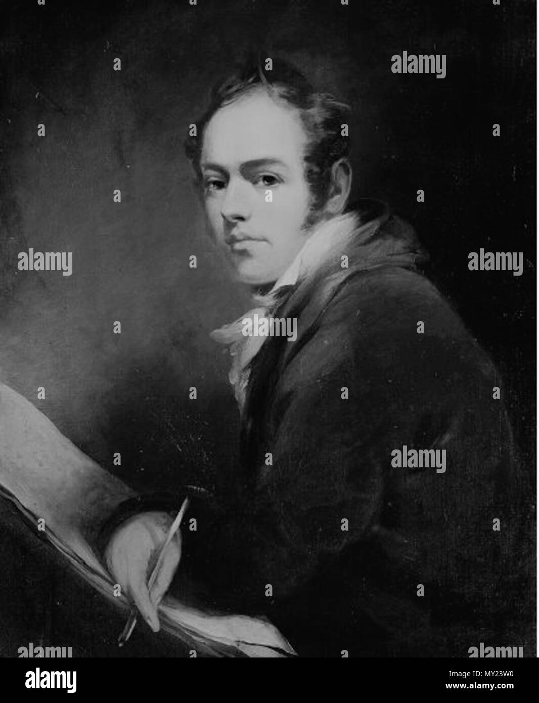 . Sir Francis Legatt Chantrey (1782-1841) . circa 1810. Self portrait 491 SirFrancisLegattChantrey Stock Photo