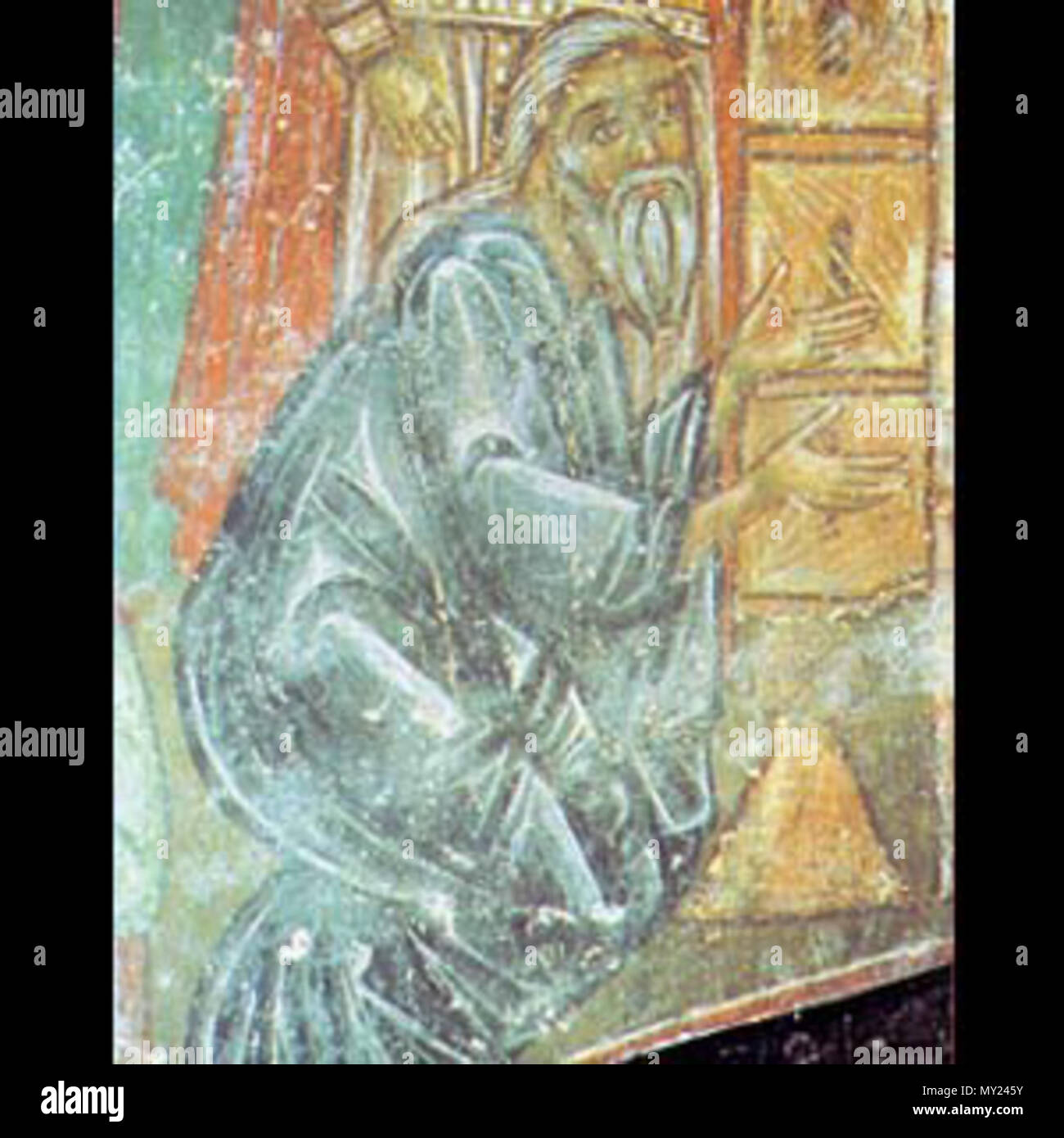 . English A fresco from the Skhalta church, . 13th century