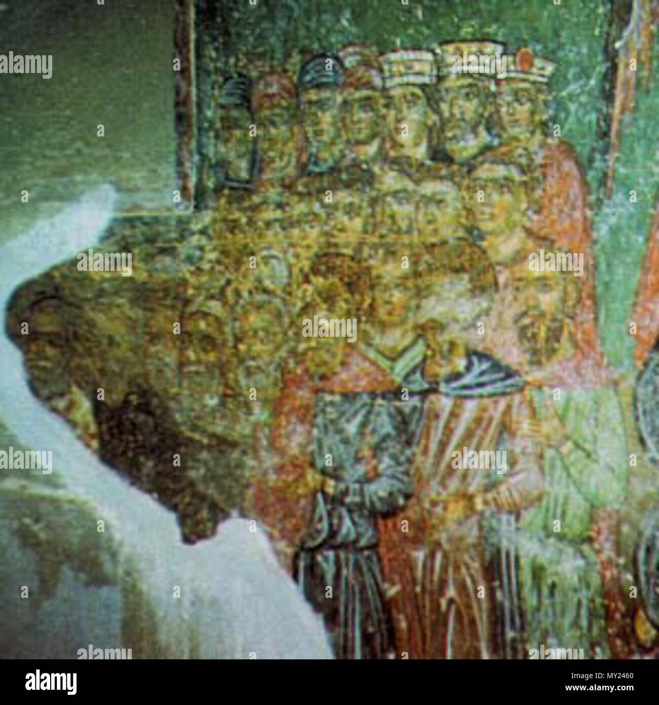 . English A fresco from the Skhalta church, . 13th century