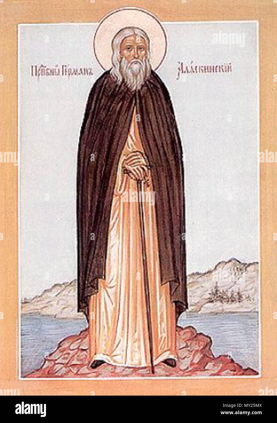 . English: St. Herman of Alaska . Fr. Herman, St. Herman of Alaska Brotherhood, Platina, CA 499 St. Herman of Alaska Stock Photo
