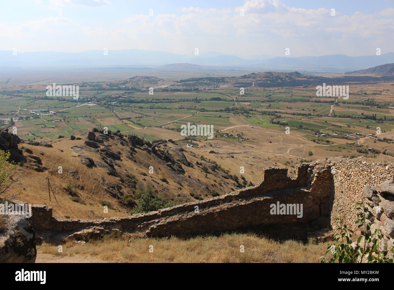 View from Marko's Towers (Markove kuli) in Prilep in Macedonia Stock Photo