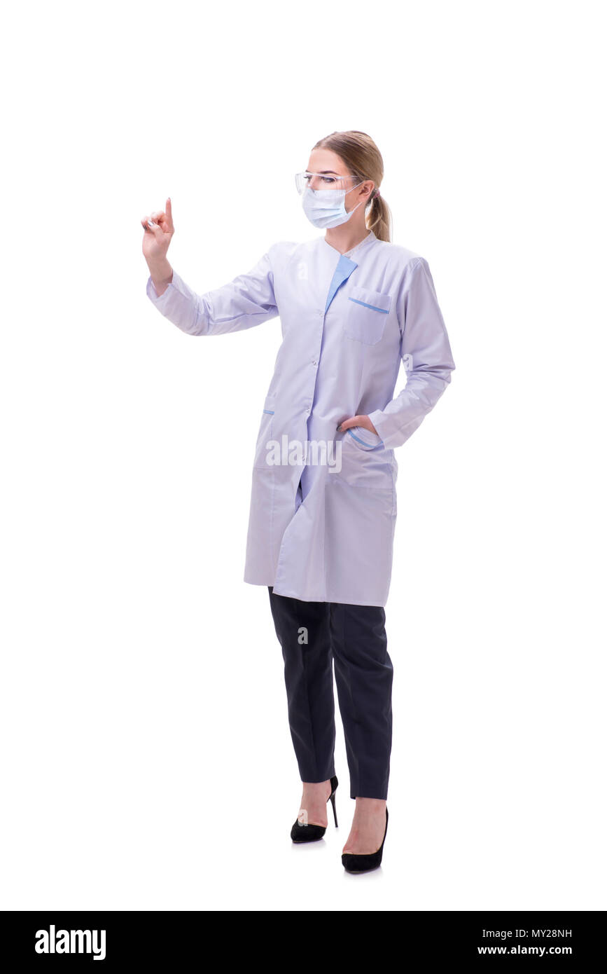 Young woman doctor isolated on white background Stock Photo - Alamy
