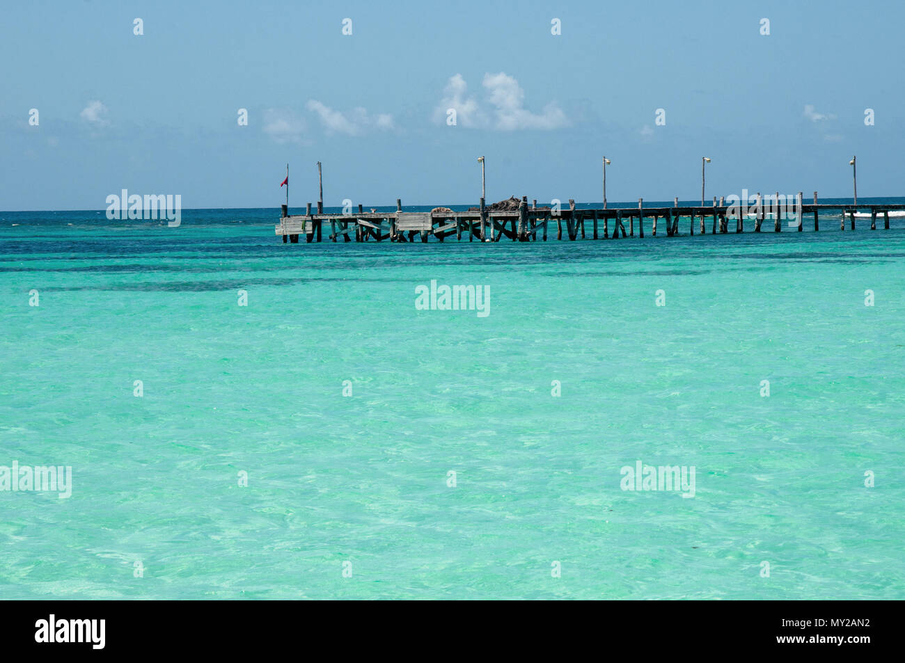 Pier Tulum, Mexico Stock Photo