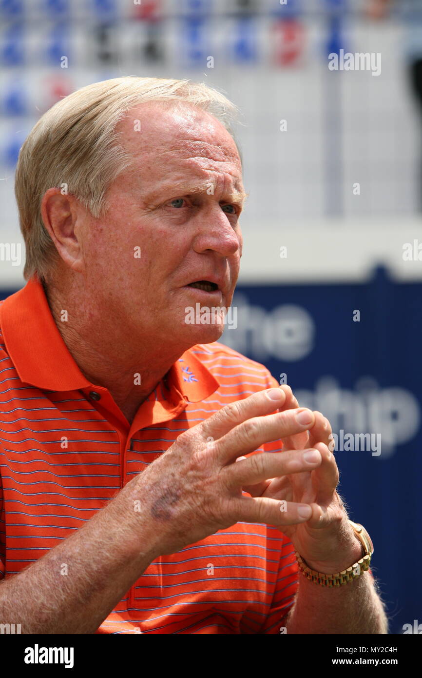 Legendary golfer Jack Nicklaus giving an interview for Sky Television