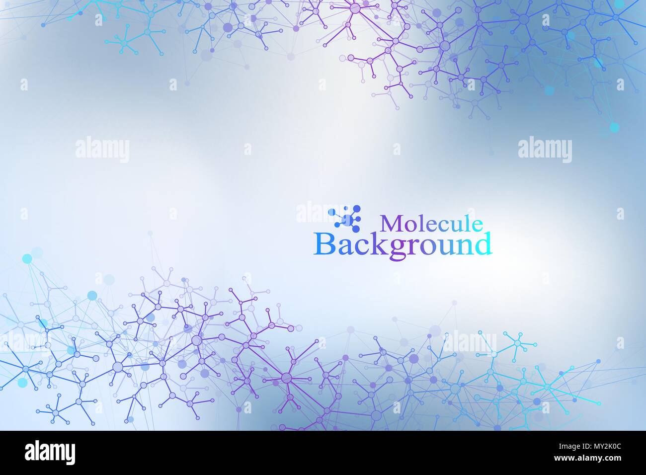 Colorful graphic background molecule and communication. Connection line ...