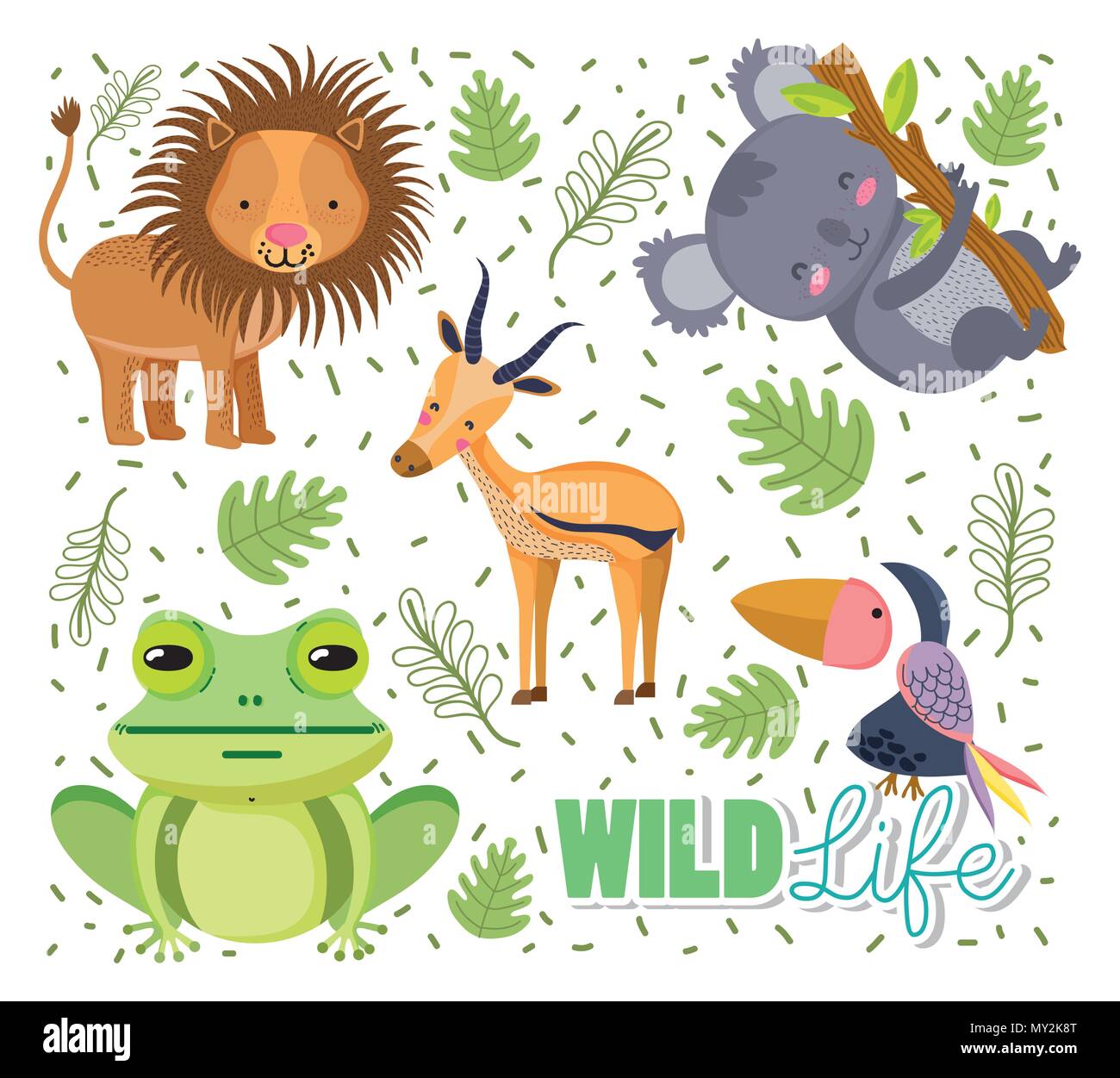 Set of wild animals Stock Vector Image & Art - Alamy