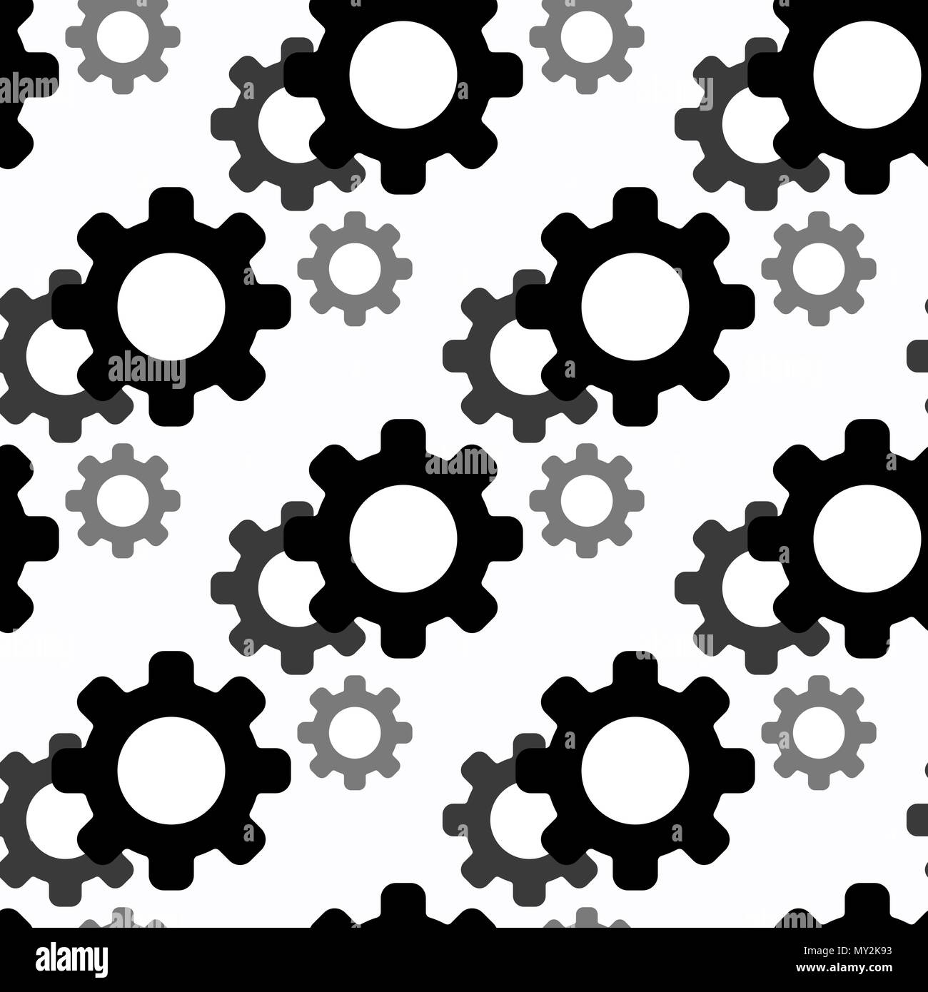 Gear seamless pattern. Vector illustration background eps 10 Stock Vector