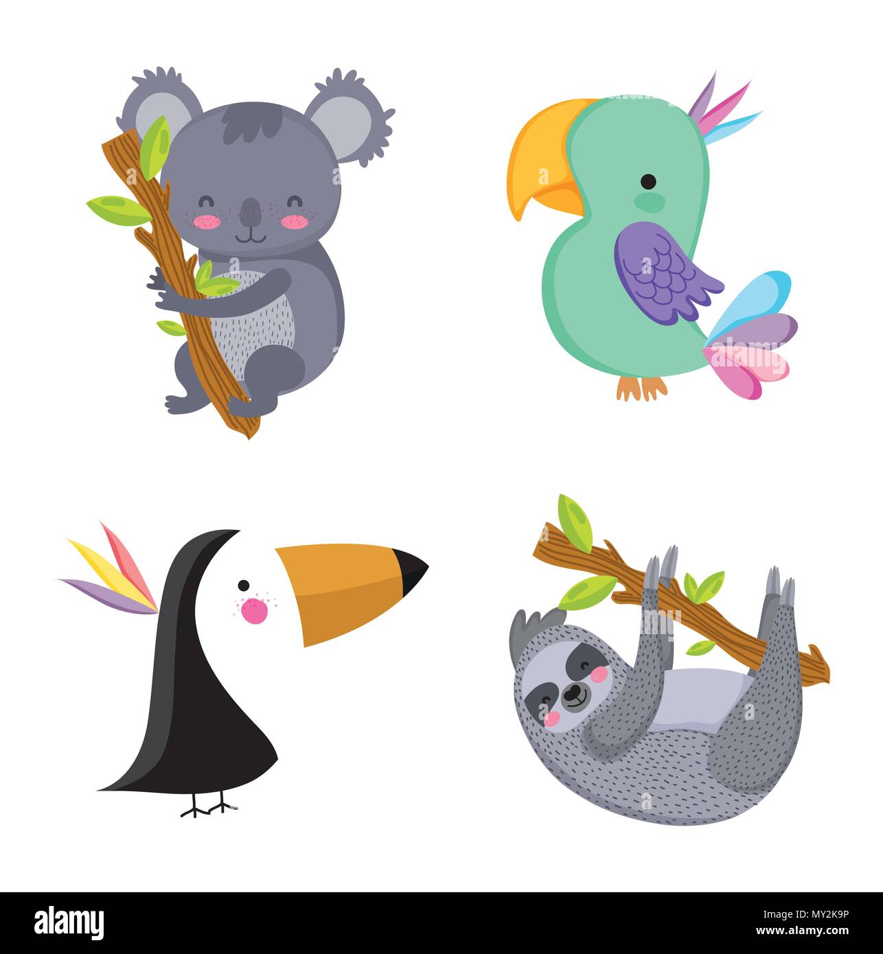 Set of wild animals Stock Vector Image & Art - Alamy