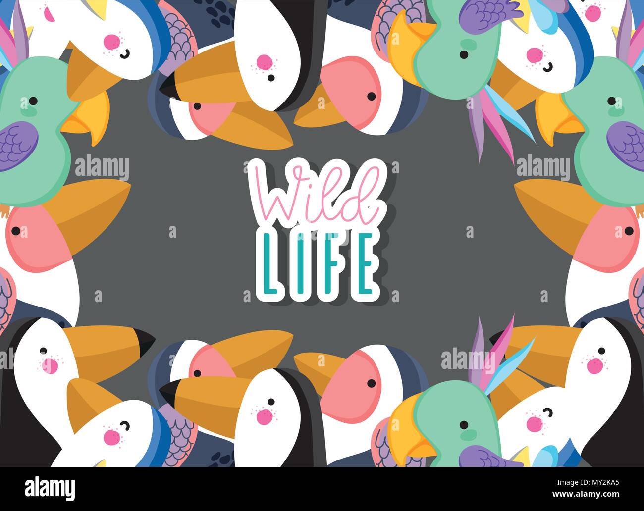 Cute wildlife animals cartoons Stock Vector Image & Art - Alamy