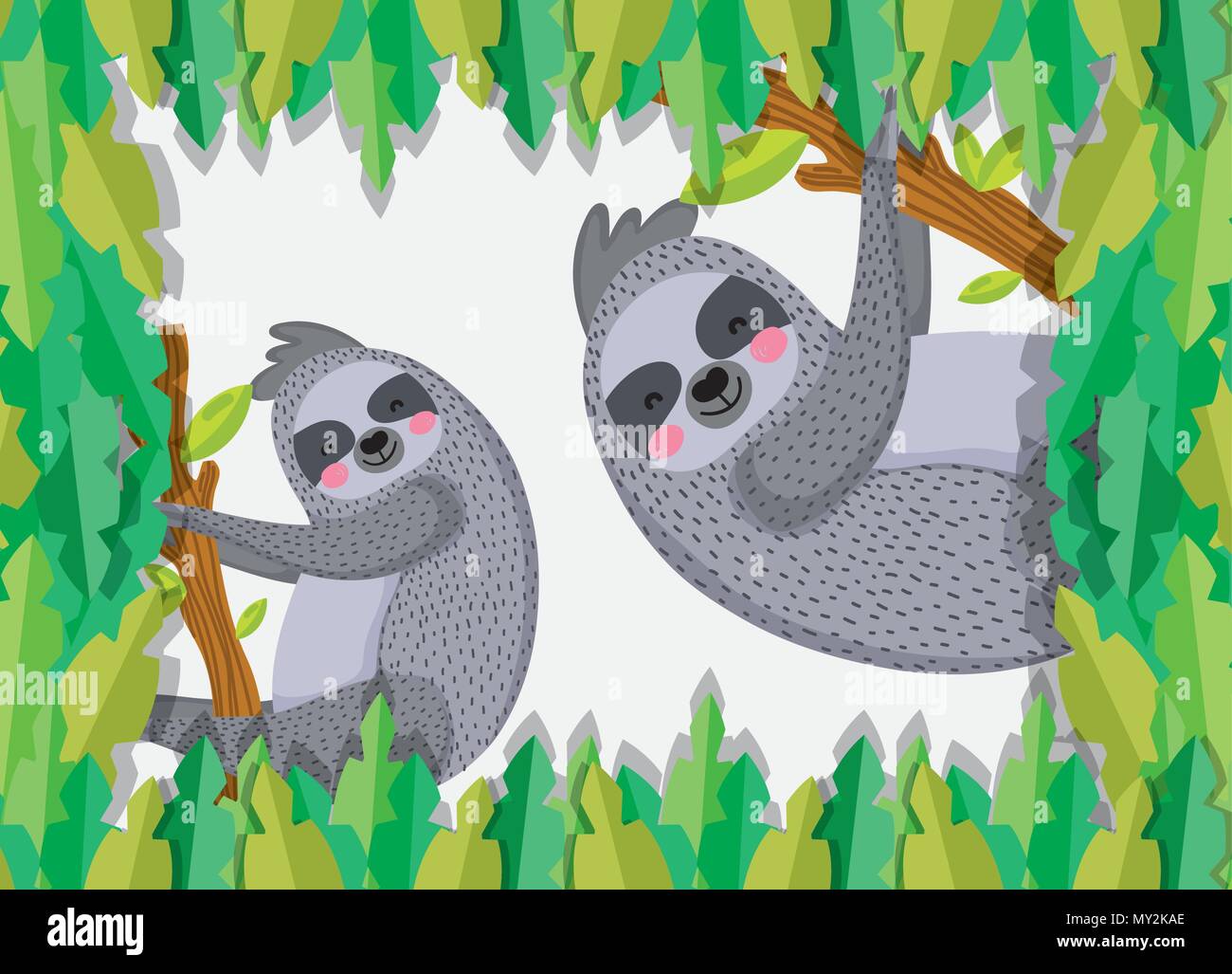 Cute wildlife animals cartoons Stock Vector Image & Art - Alamy