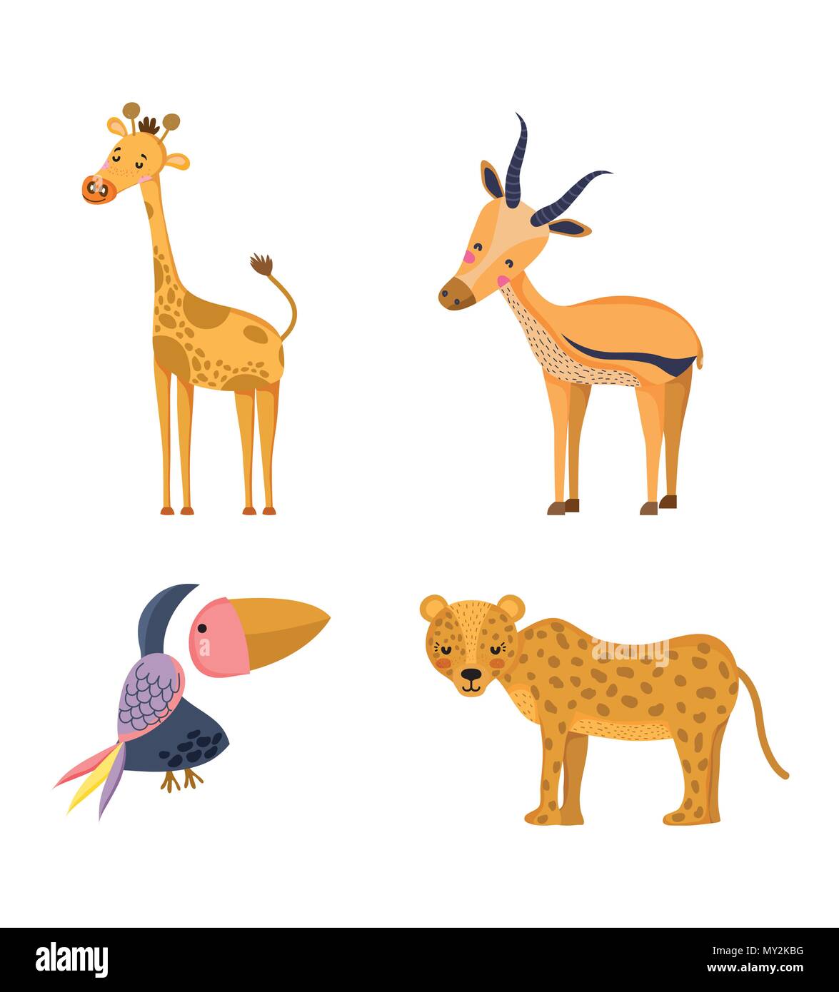 Set of wild animals Stock Vector Image & Art - Alamy