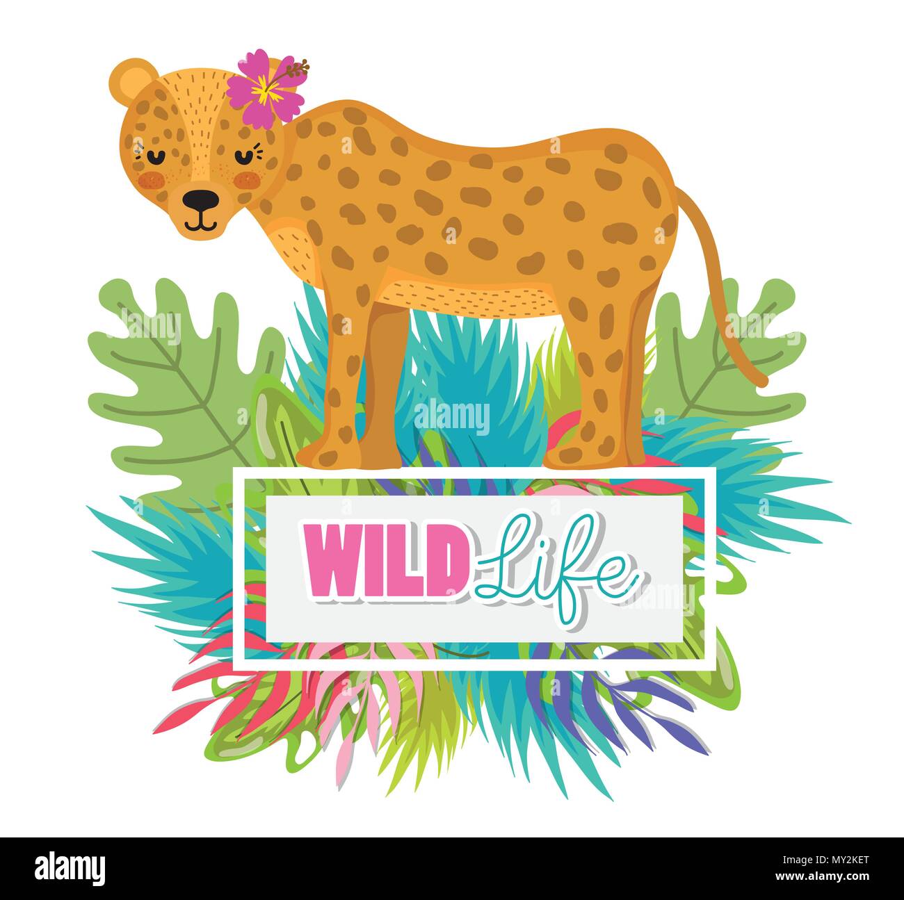 Cute wildlife animals cartoons Stock Vector Image & Art - Alamy