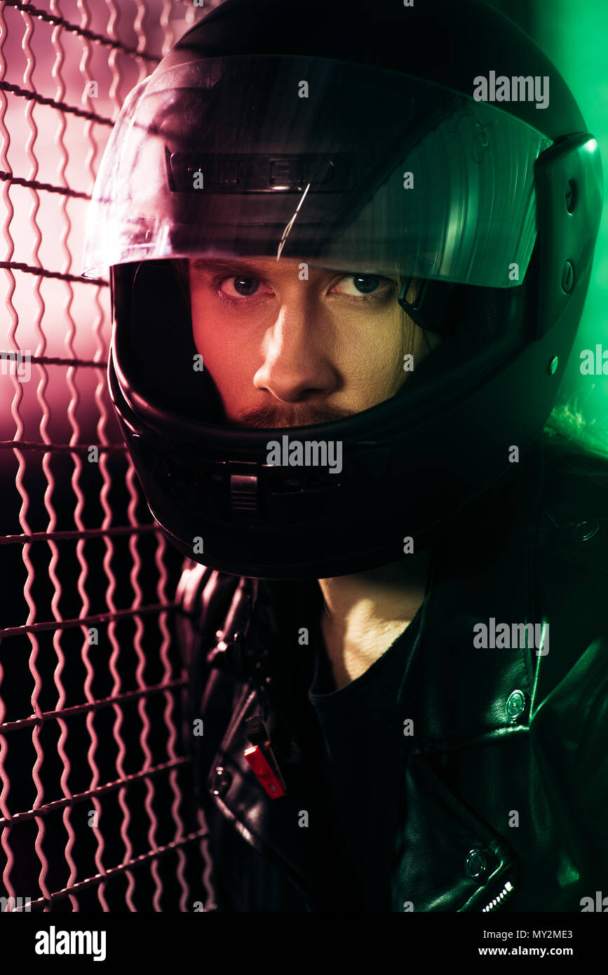 Young man in helmet hi-res stock photography and images - Alamy