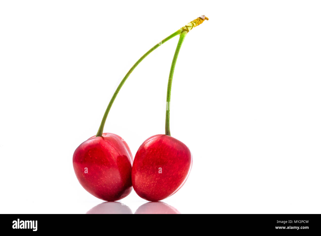 Cherries isolated on a white background Stock Photo