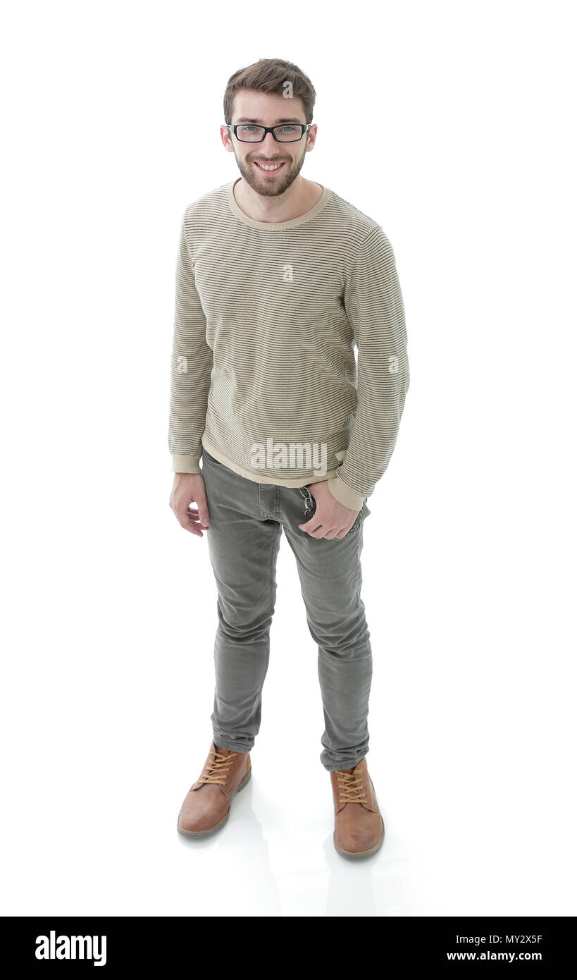 portrait of a serious young man. Photo in full length Stock Photo - Alamy