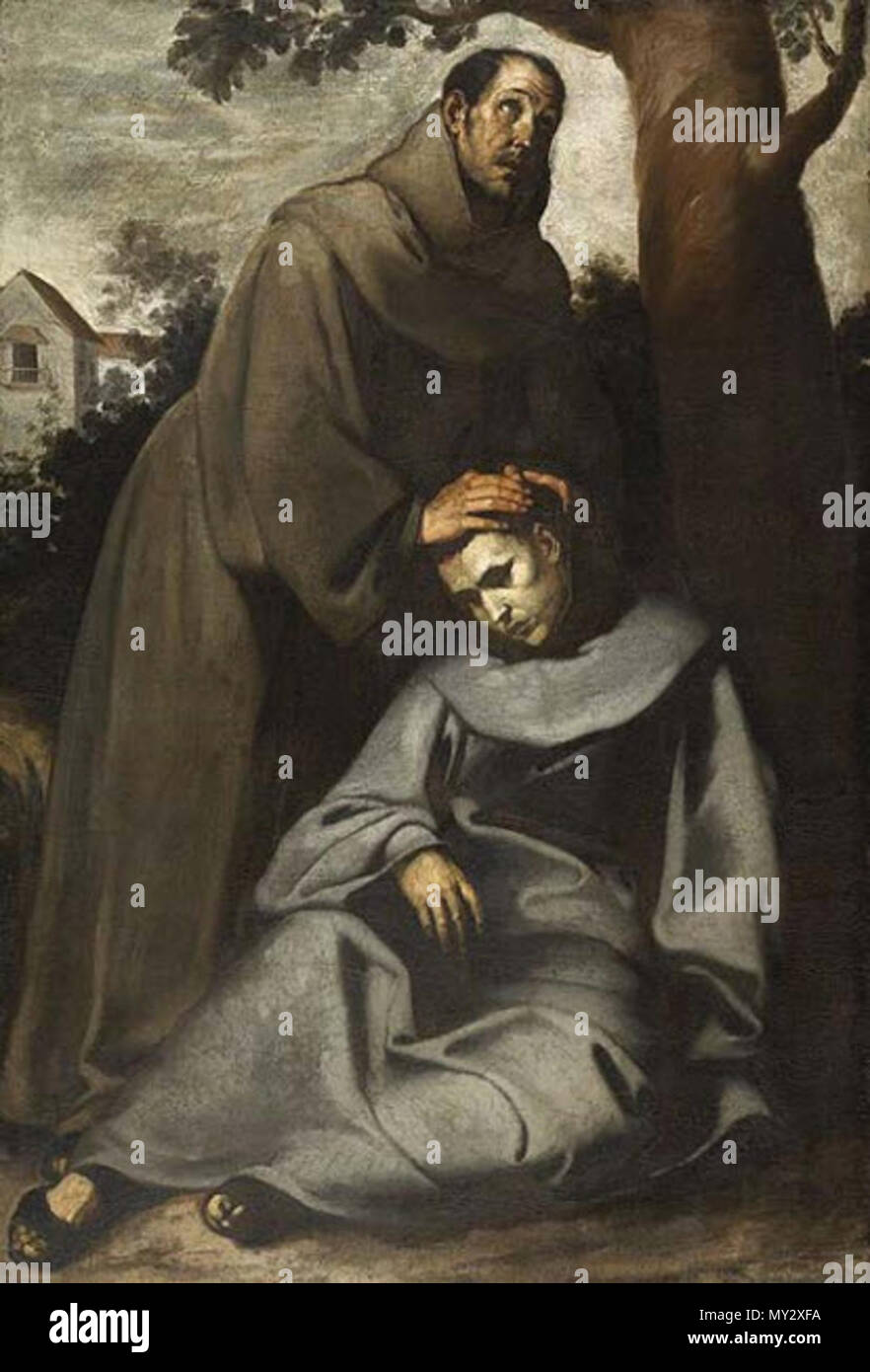 . English: Two Franciscan Monks . circa 1645-47. Bartolomé Esteban Murillo 538 Two Franciscan Monks Stock Photo