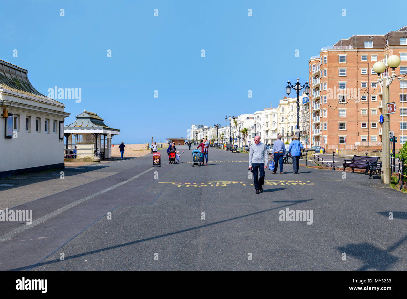 Worthing esplanade east sussex Stock Photo