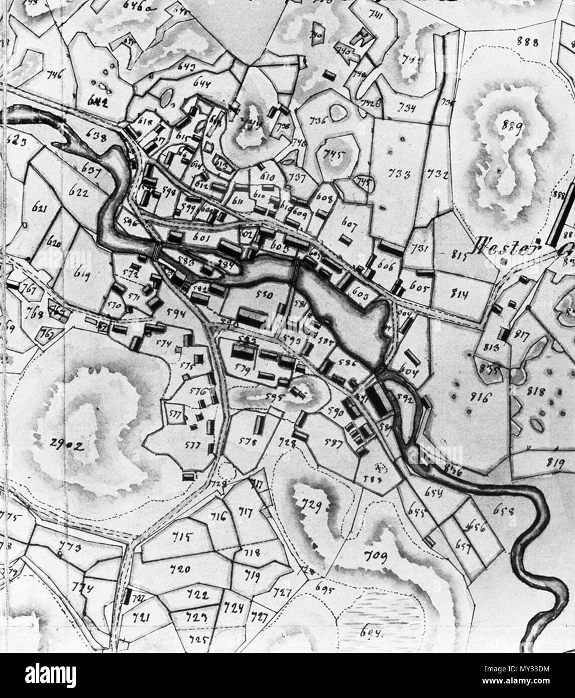 . Karta över Wira bruk, upprättad av Viktor Dahlgren 1841. 1841. Viktor Dahlgren 566 Wira karta Dahlgren1841 Stock Photo