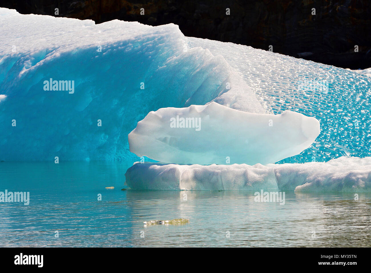 Meltwater, melting ice at SouthSawyer glacier, Tracy Arm Fjord, Alaska