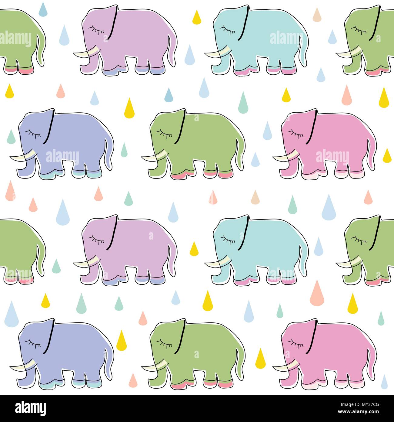 Baby Shower greeting card with Elephant Stock Vector Image & Art - Alamy
