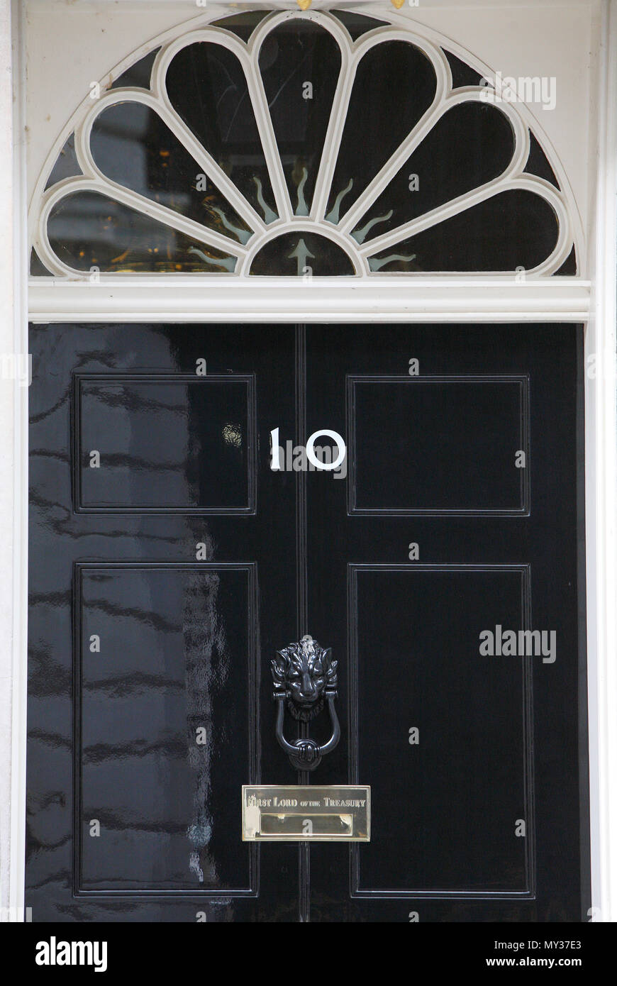 The Famous Front Door At Number 10 Downing Street The Home