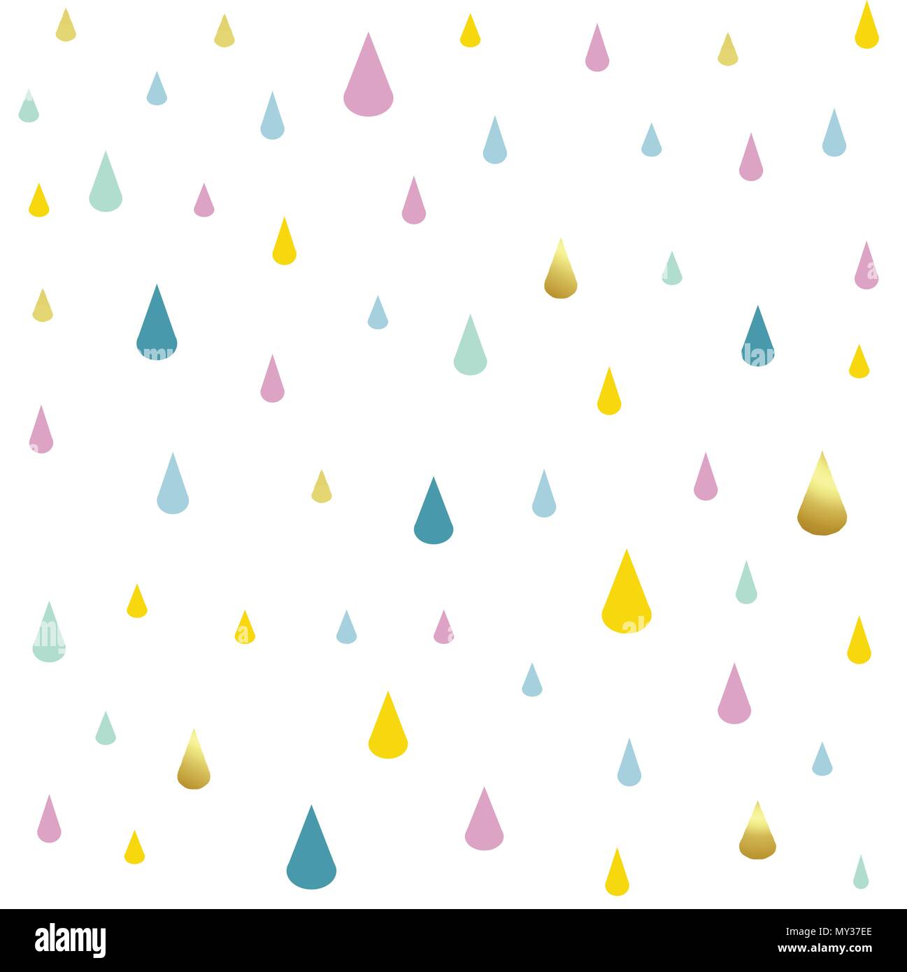 kids pattern rain drops Stock Vector