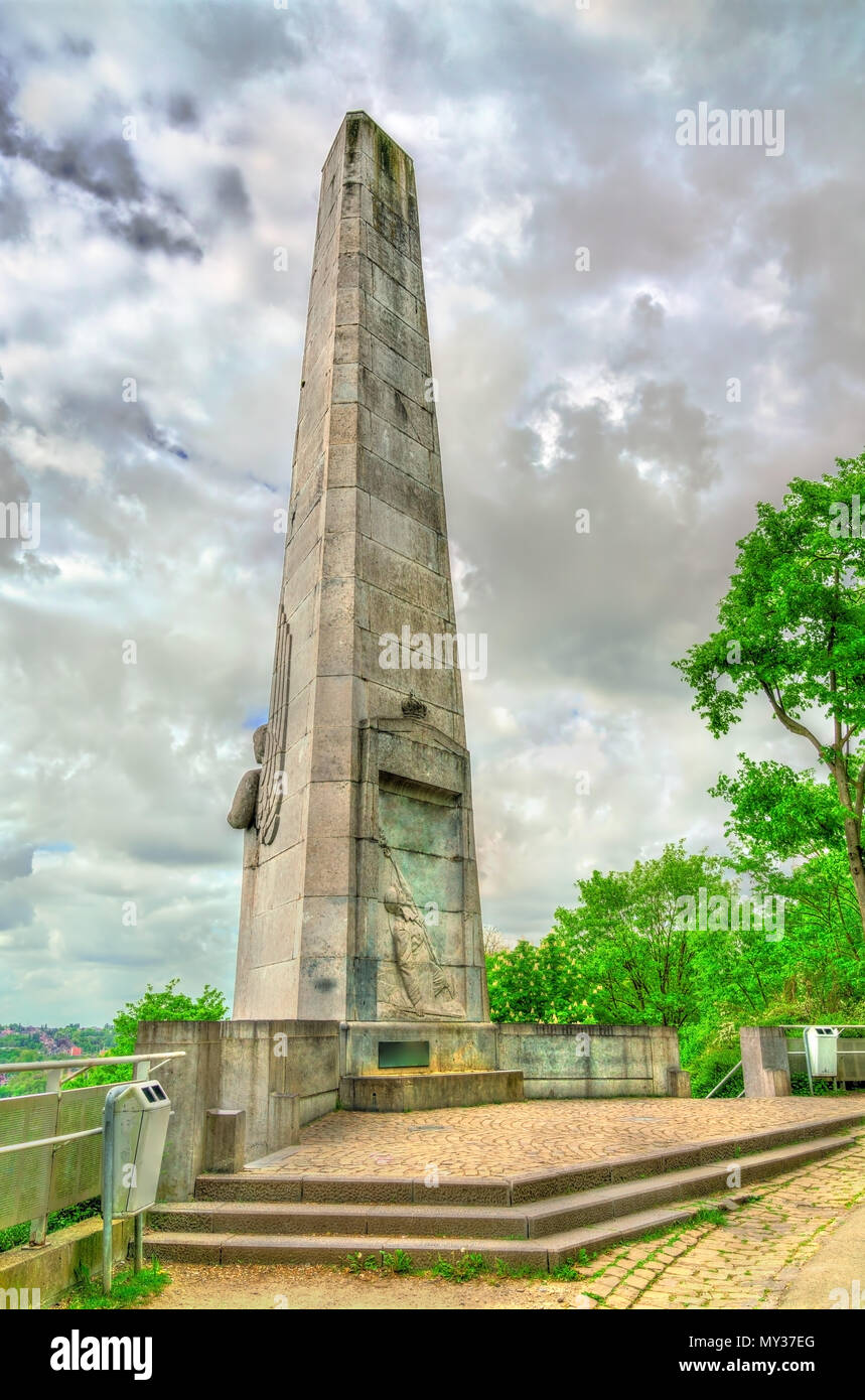 Monument for 14th Regiment of Infantry in Liege, Belgium Stock Photo
