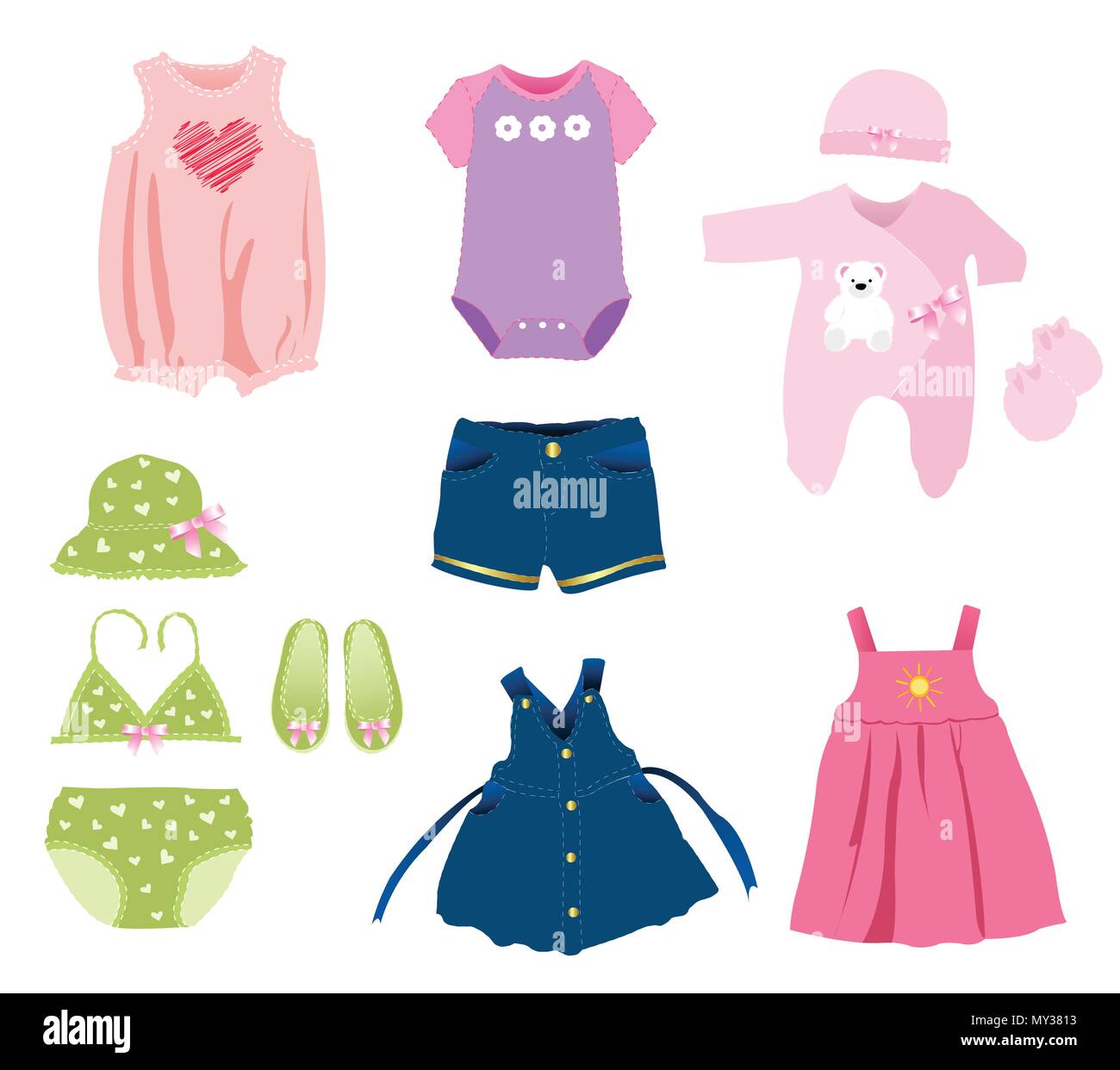 Baby clothes template Stock Vector Images Alamy