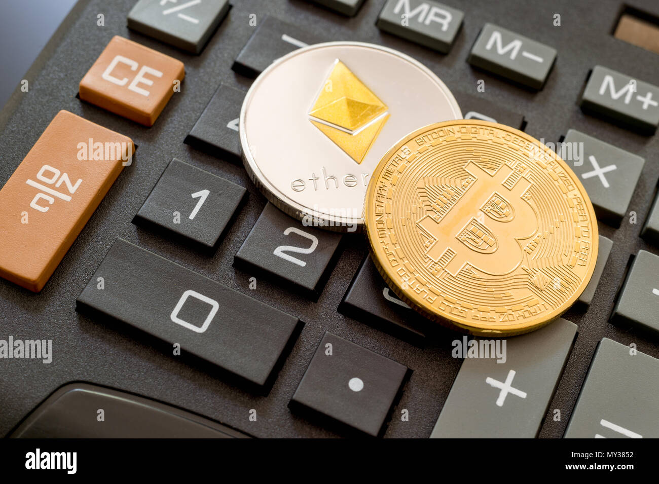 Bitcoin calculator hi-res stock photography and images - Alamy