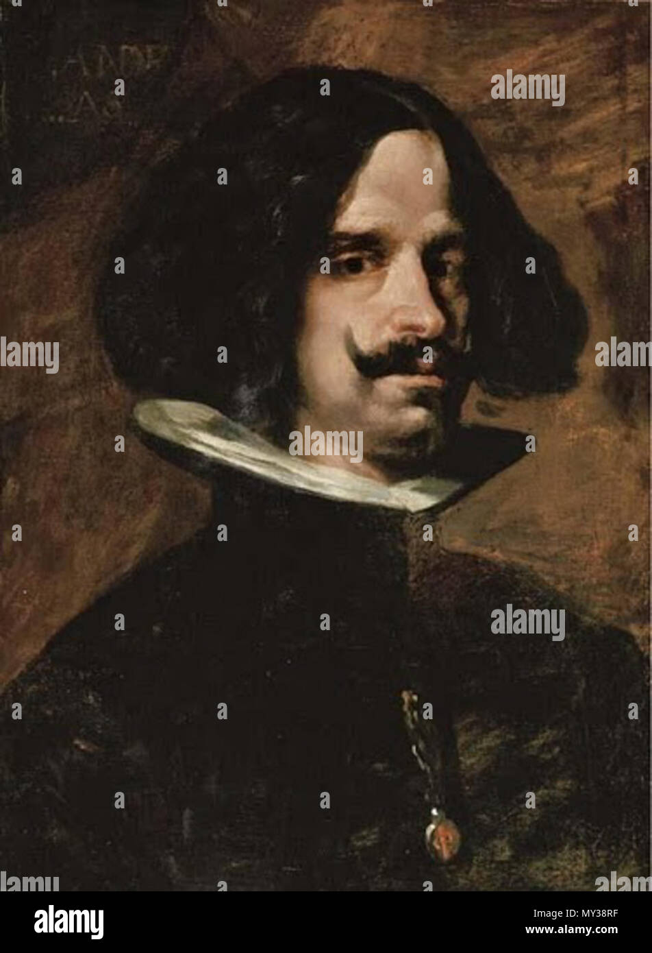 . English: Copy of a autoportrait of Diego Velázquez, in auction at Vienna, 2008 . 1 July 2011. Velázquez, Diego, copy after 547 Velasquez copia-buhasta-Viena-2008 Stock Photo