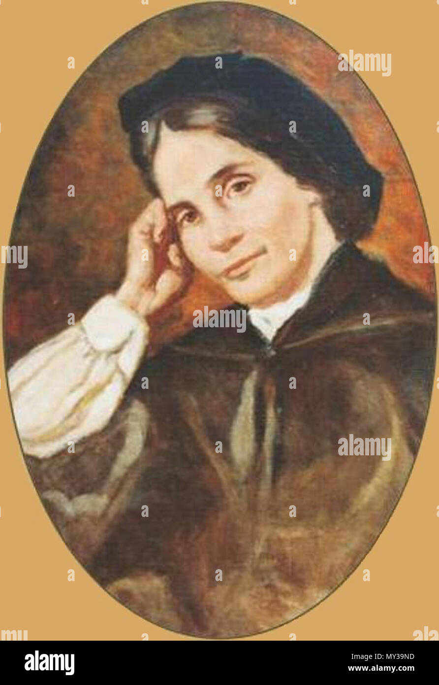 . Polski: Czcigodna Służebnica Boża Wanda Malczewska (ujęcie medalionowe) . circa 1870. Unknown 557 WandaMalczewska1 Stock Photo
