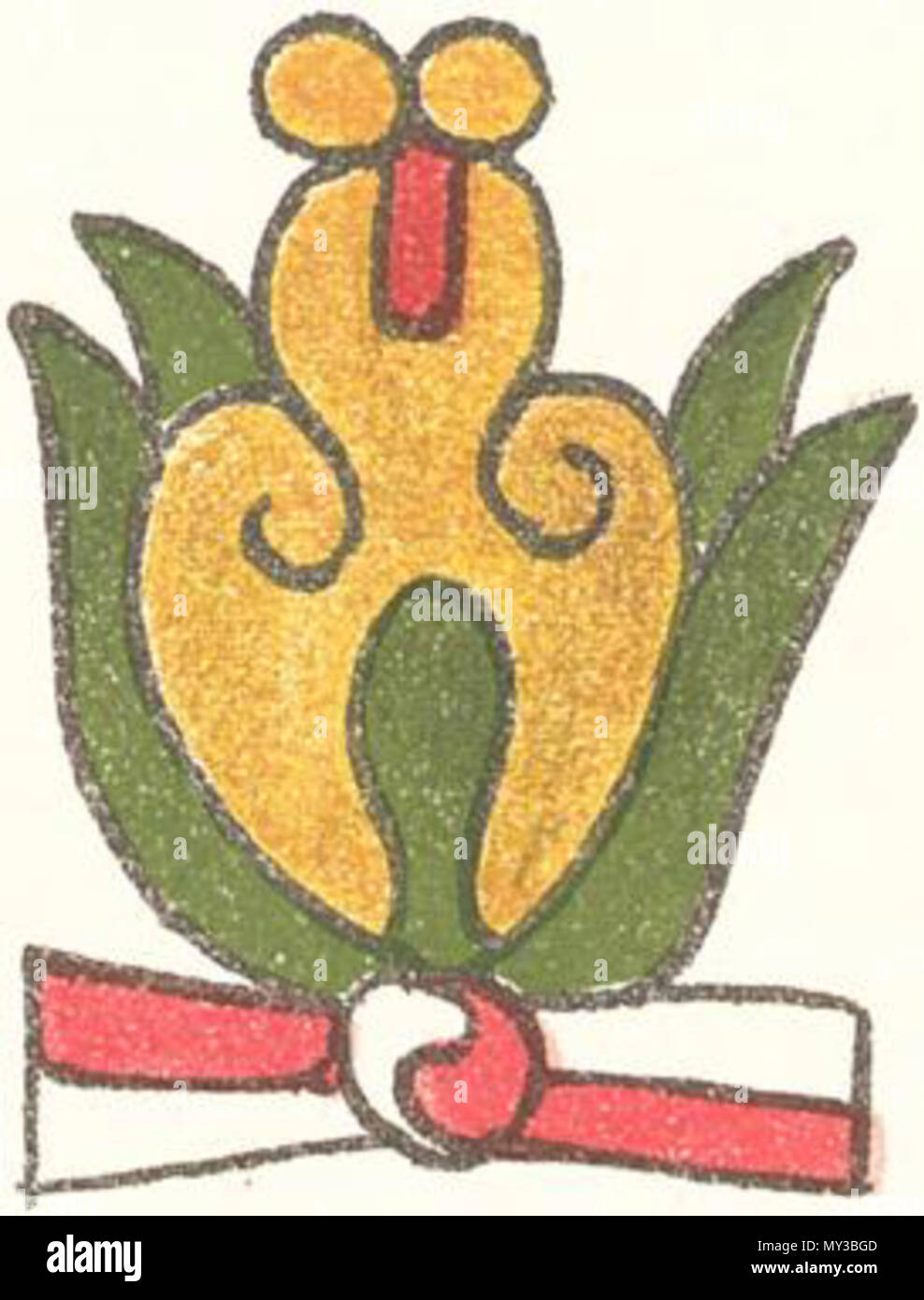 . The Aztec day sign xochitl (flower). 16th century. Unknown 570