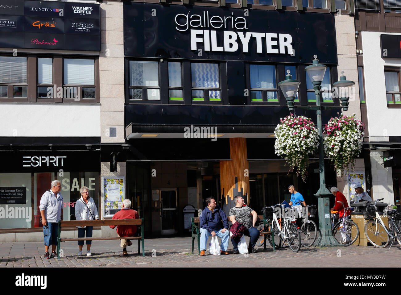 Linkoping, Sweden - August 21, 2017: People outside the entrance to the ...