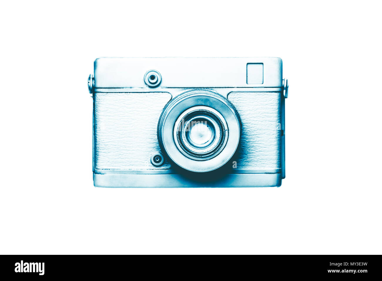 white vintage camera on white isolated background Stock Photo - Alamy