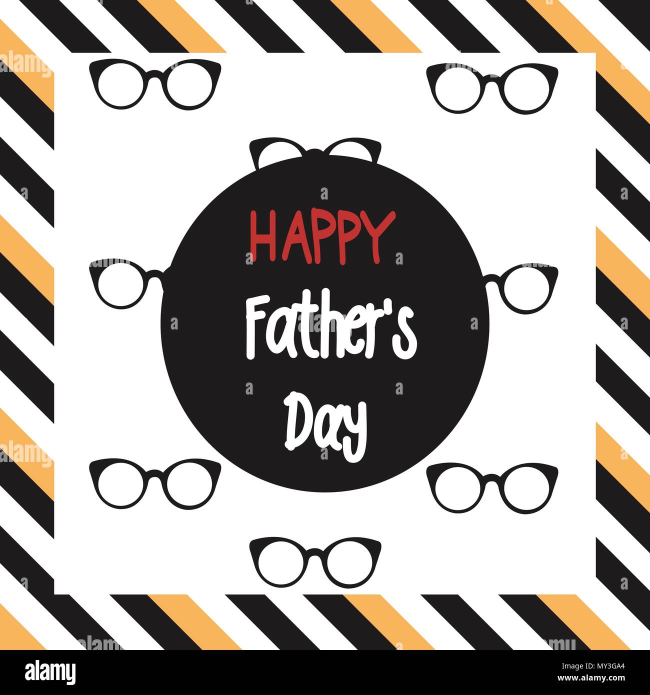 Kids happy fathers day drawing Stock Vector Images - Alamy