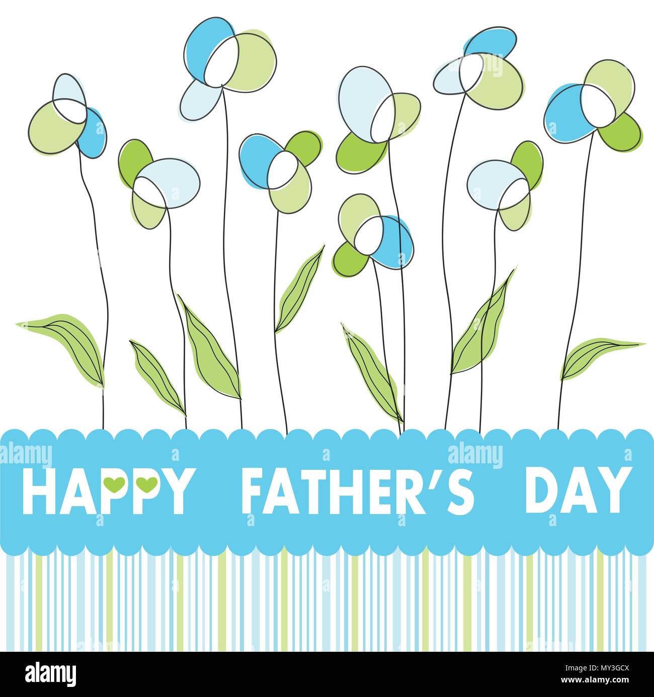 Kids happy fathers day drawing Stock Vector Images - Alamy