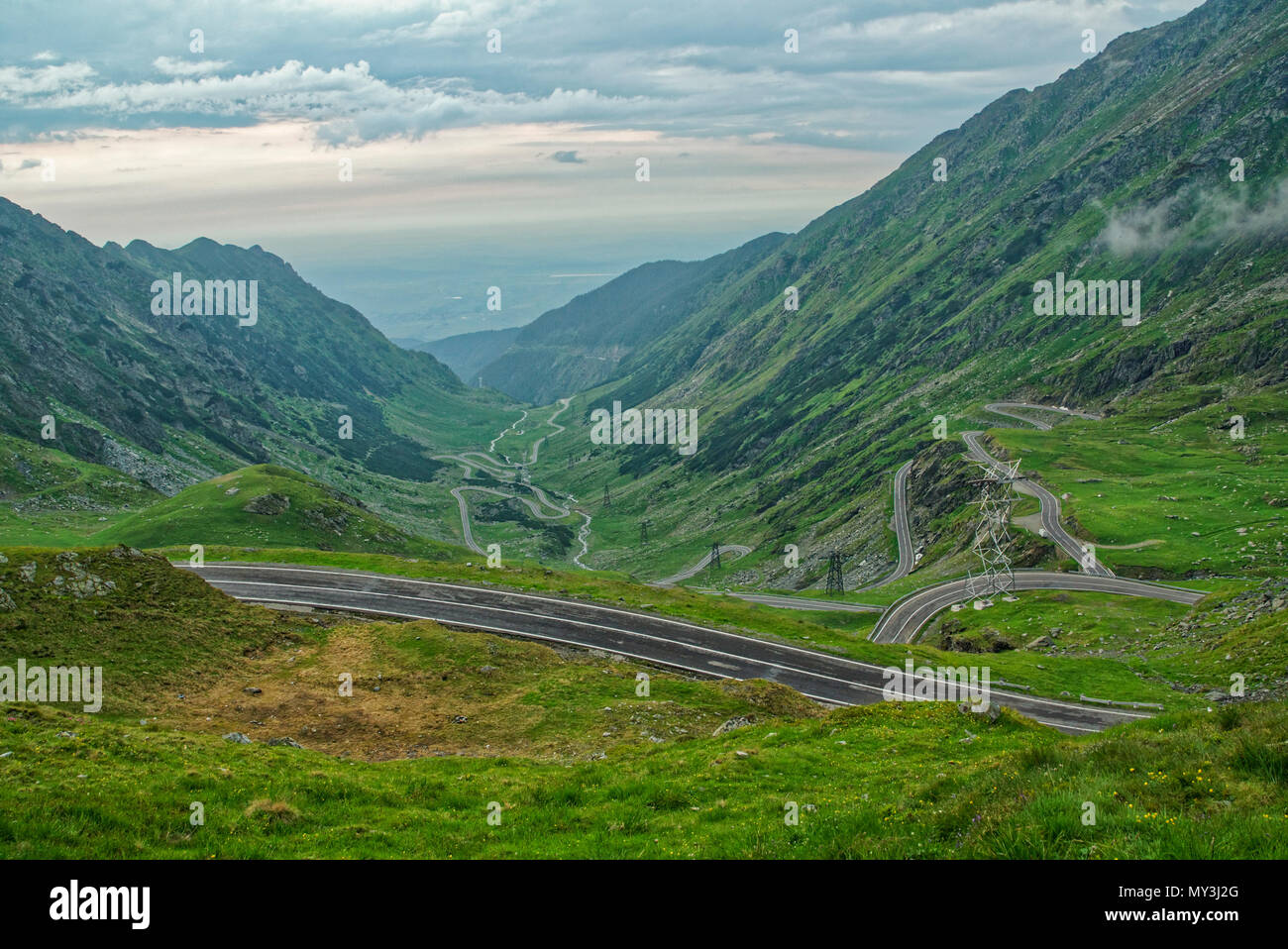 Road trip true the wonderful nature and landscape of Romania Stock ...