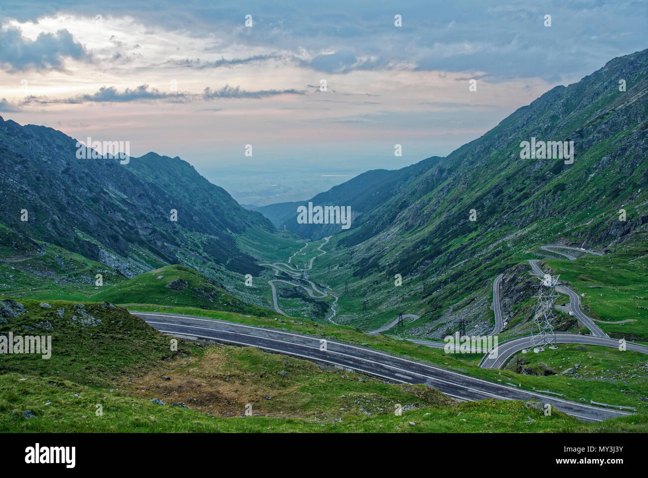 Road trip true the wonderful nature and landscape of Romania Stock ...