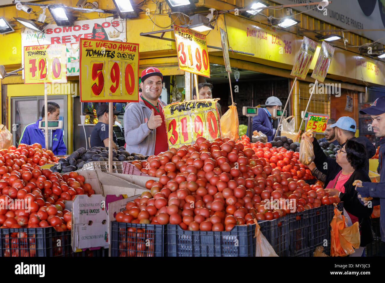 Santiago, Chile: Vega Market aka Mercado Vega is the place to go for fresh and regional produce Stock Photo