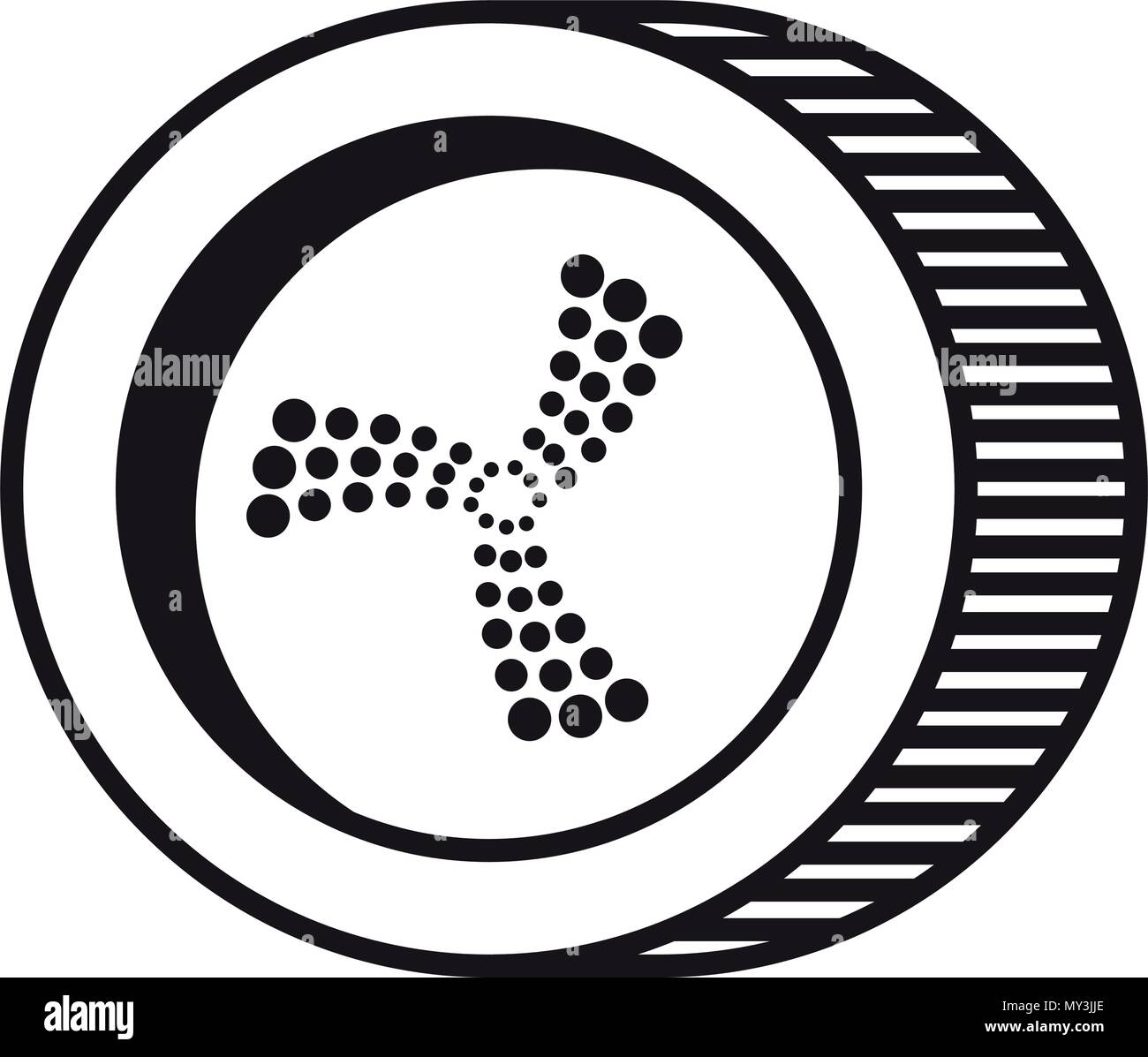 cryptocurrency iota coin isolated icon Stock Vector